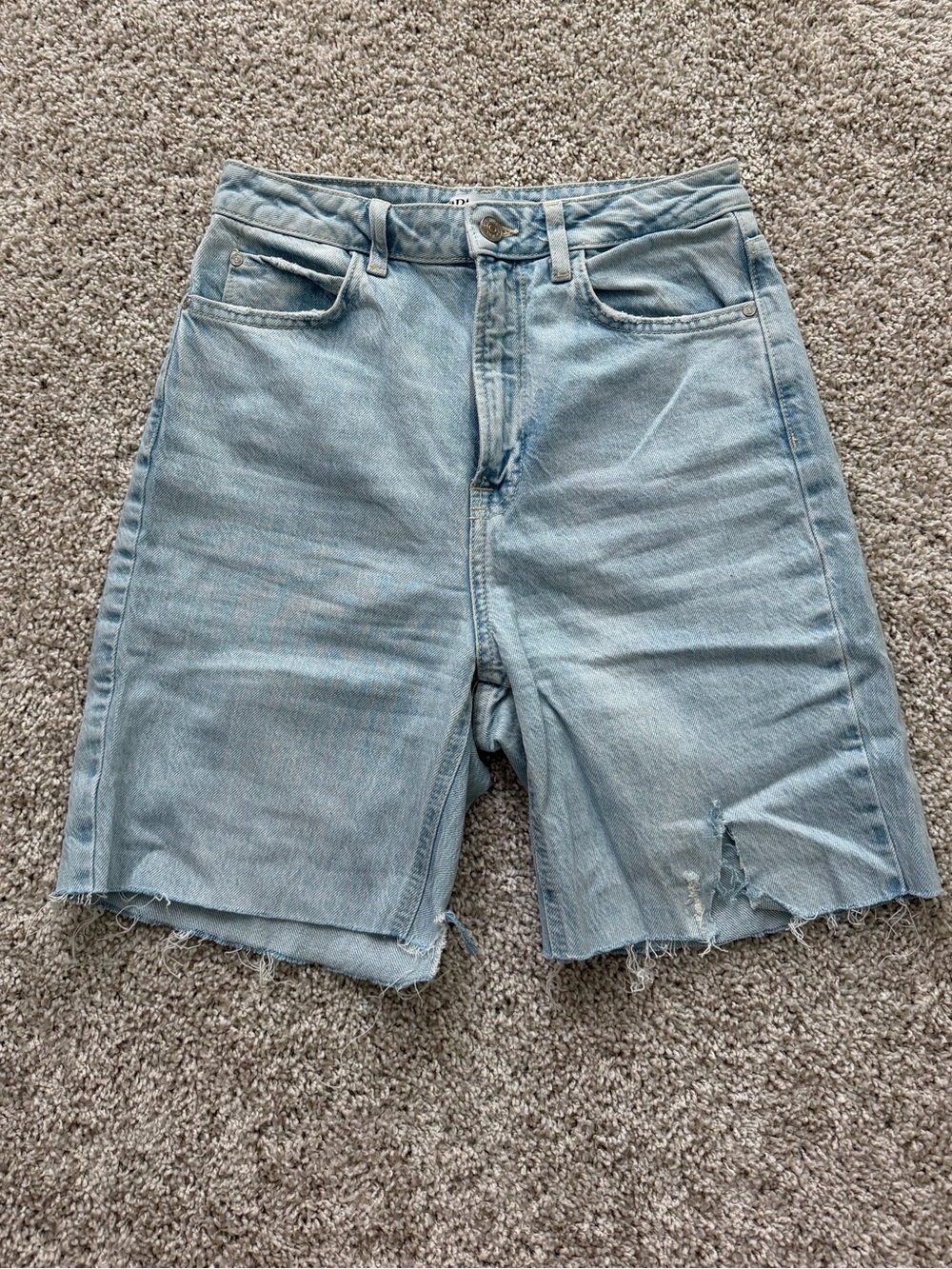 Zara Light Blue Denim Shorts